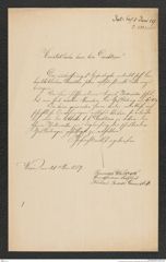 k.k. naturhistorisches Hofmuseum, Intendanzakten 1885-1896 (Hauer), Aktenzahl Z.214.A/1887, Seite 1